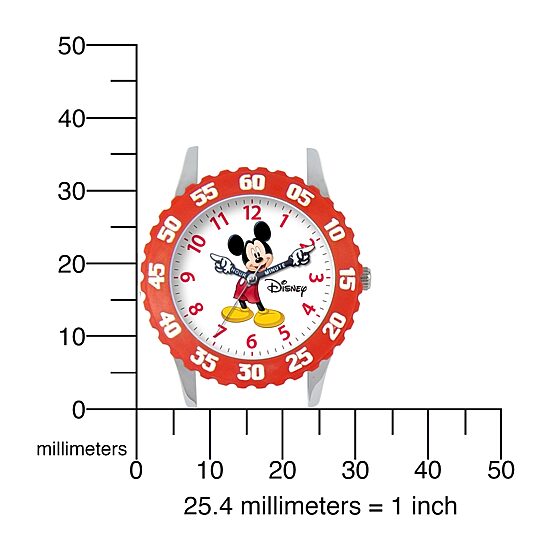 Disney Articulating Mickey Mouse Kids Time Teacher Red Watch