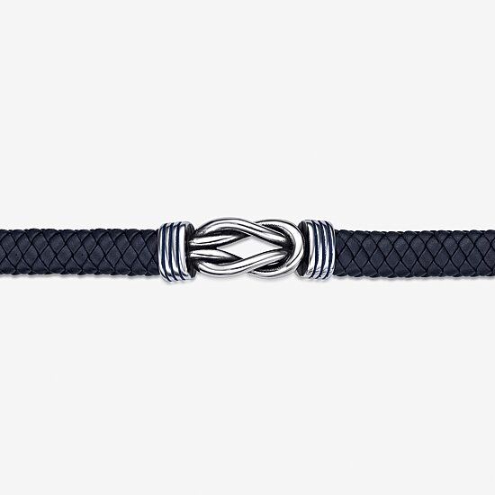 Mens Stainless Steel Cord Bracelet