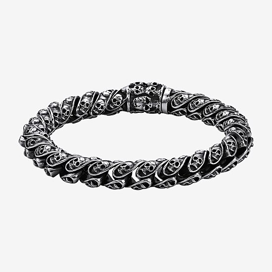 Mens Stainless Steel Cord Bracelet