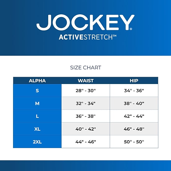 Jockey Active Stretch Mens 4 Pack Support Pouch Briefs 9129
