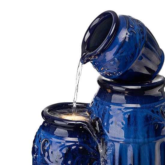 Glitzhome 27.25H Ceramic Pot Outdoor Fountains