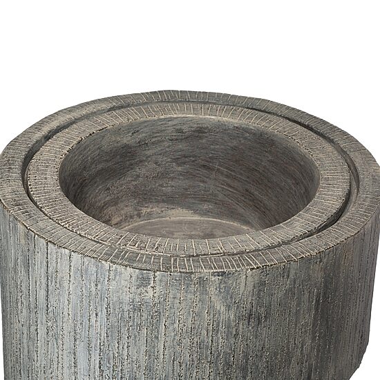 Glitzhome 40" Curving Shaped Polyresin Outdoor Fountains