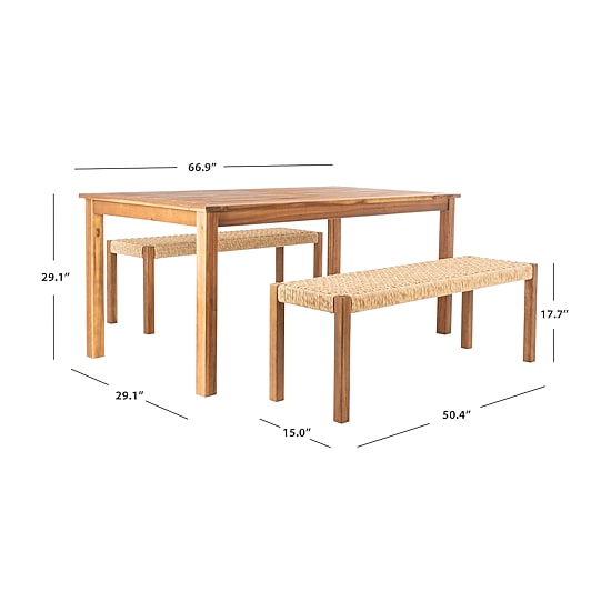 Safavieh Aquina 3-pc. Rectangular Dining Set