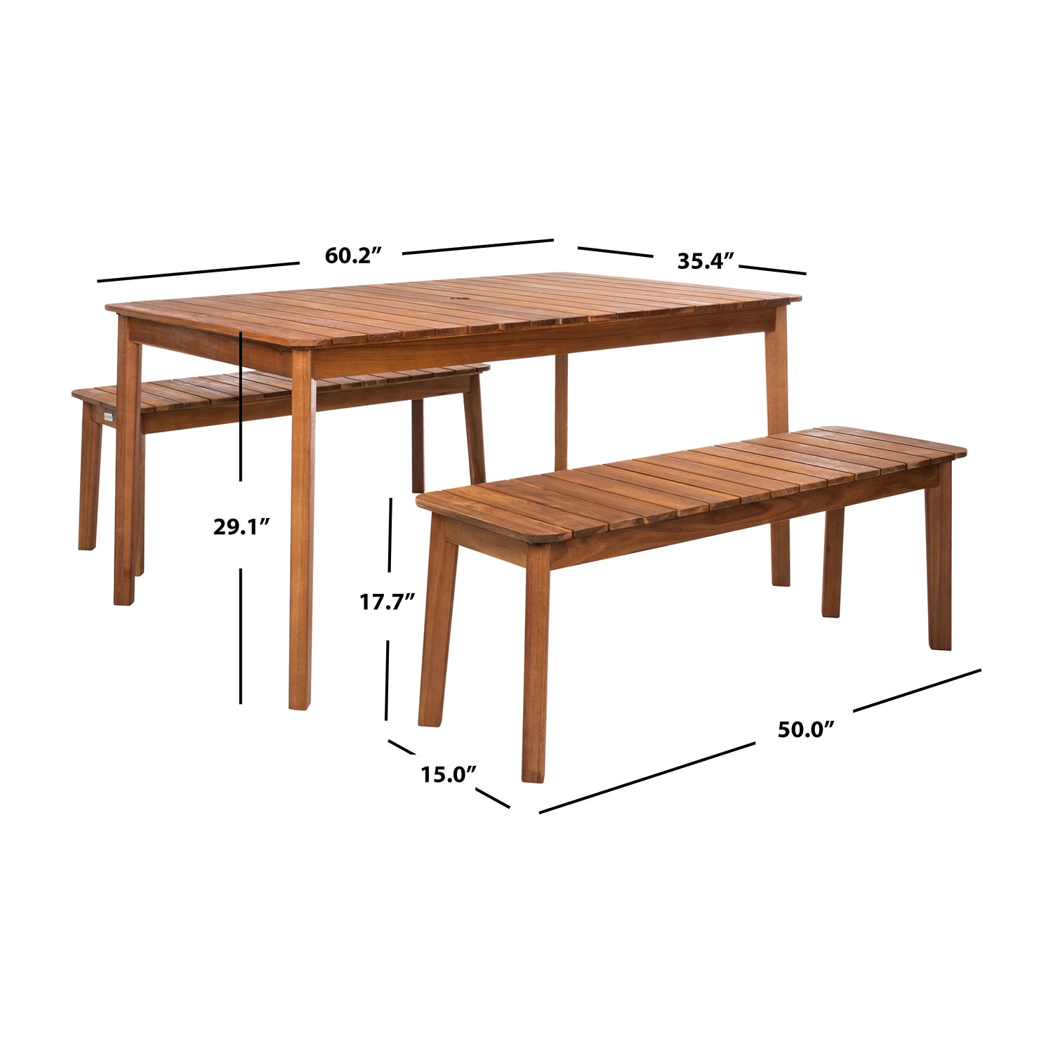 Safavieh Europa 3-pc. Rectangular Dining Set