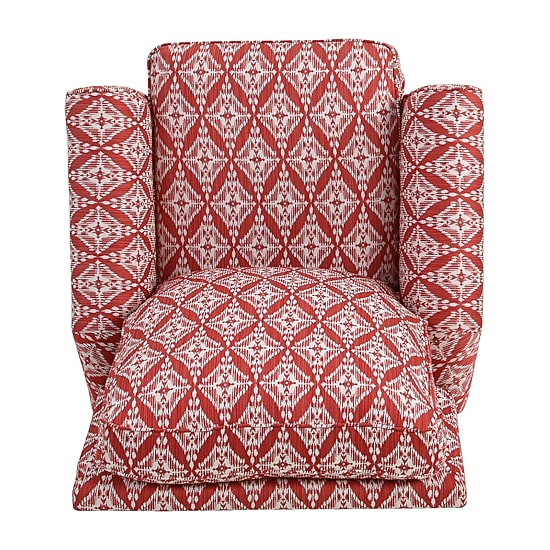 ProLounger Sheahan Transitional Roll-Arm Push Back Recliner in Diamond Medallion Print
