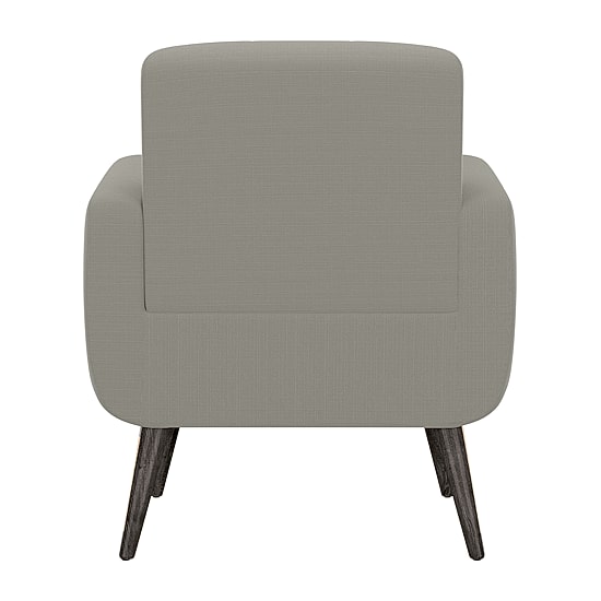 Kingston Mid-Century Modern Accent Armchair in Linen with Legs in an Espresso Finish