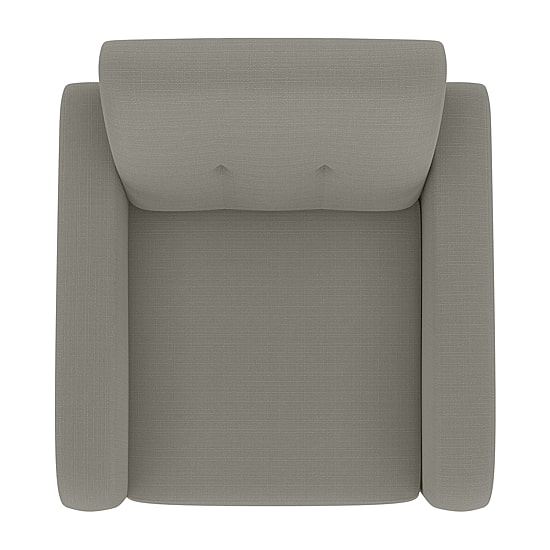 Kingston Mid-Century Modern Accent Armchair in Linen with Legs in an Espresso Finish