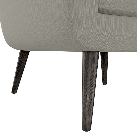 Kingston Mid-Century Modern Accent Armchair in Linen with Legs in an Espresso Finish