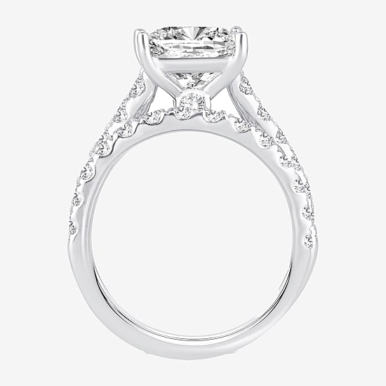 (H-I / SI1-SI2) Signature By Modern Bride Womens 5 CT. T.W. Lab Grown White Diamond in 14K Gold Princess Bridal Set
