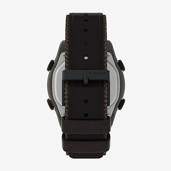 Timex Rugged Mens Brown Leather Strap Watch Tw4b27100jt