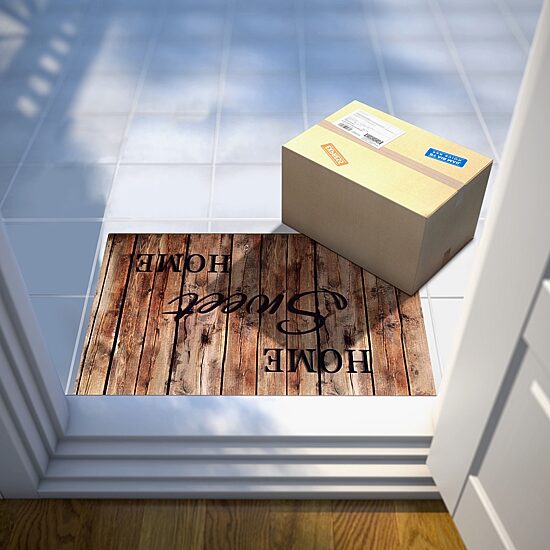 Achim Farmhouse Plank Rubber 18"X30" Doormat
