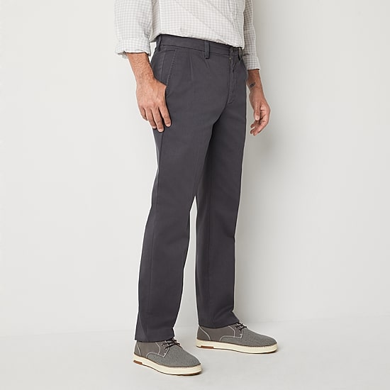 St. John's Bay Universal Wrinkle Free Easy Care Mens Classic Fit Pleated Pant