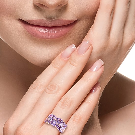 Effy Final Call Limited Quantities! Womens Genuine Purple Amethyst 14K Gold Cocktail Ring