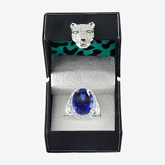 Effy Final Call Womens 7/8 CT. T.W. Lab Created Blue Sapphire 14K Gold Oval Halo Cocktail Ring