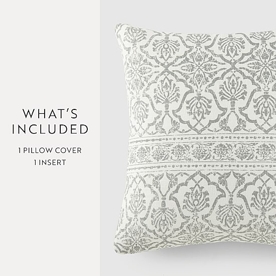 Casual Comfort Antique Floral Cotton Square Throw Pillow