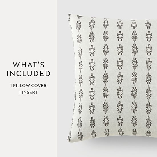 Casual Comfort Folk Leaves Cotton Square Throw Pillow