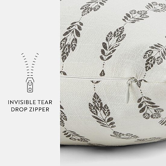 Casual Comfort Folk Leaves Cotton Square Throw Pillow