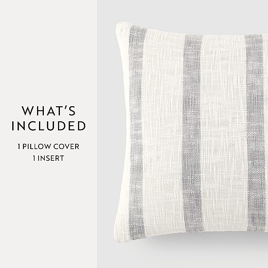 Casual Comfort Awning Stripe Yarn Dyed Square Throw Pillow