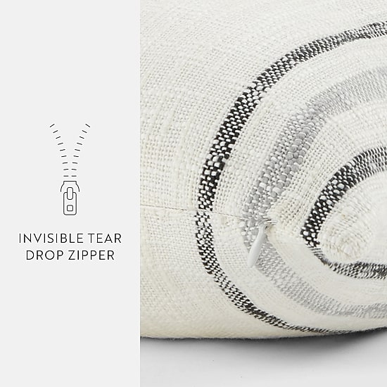 Casual Comfort Framed Stripe Yarn Dyed Square Throw Pillow