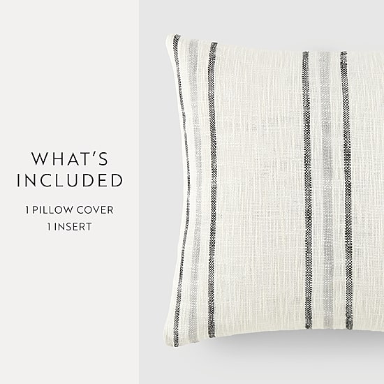 Casual Comfort Framed Stripe Yarn Dyed Square Throw Pillow