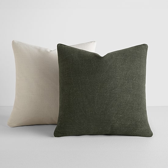 Casual Comfort Solid Stone Wash 2-pc. Square Throw Pillow Set