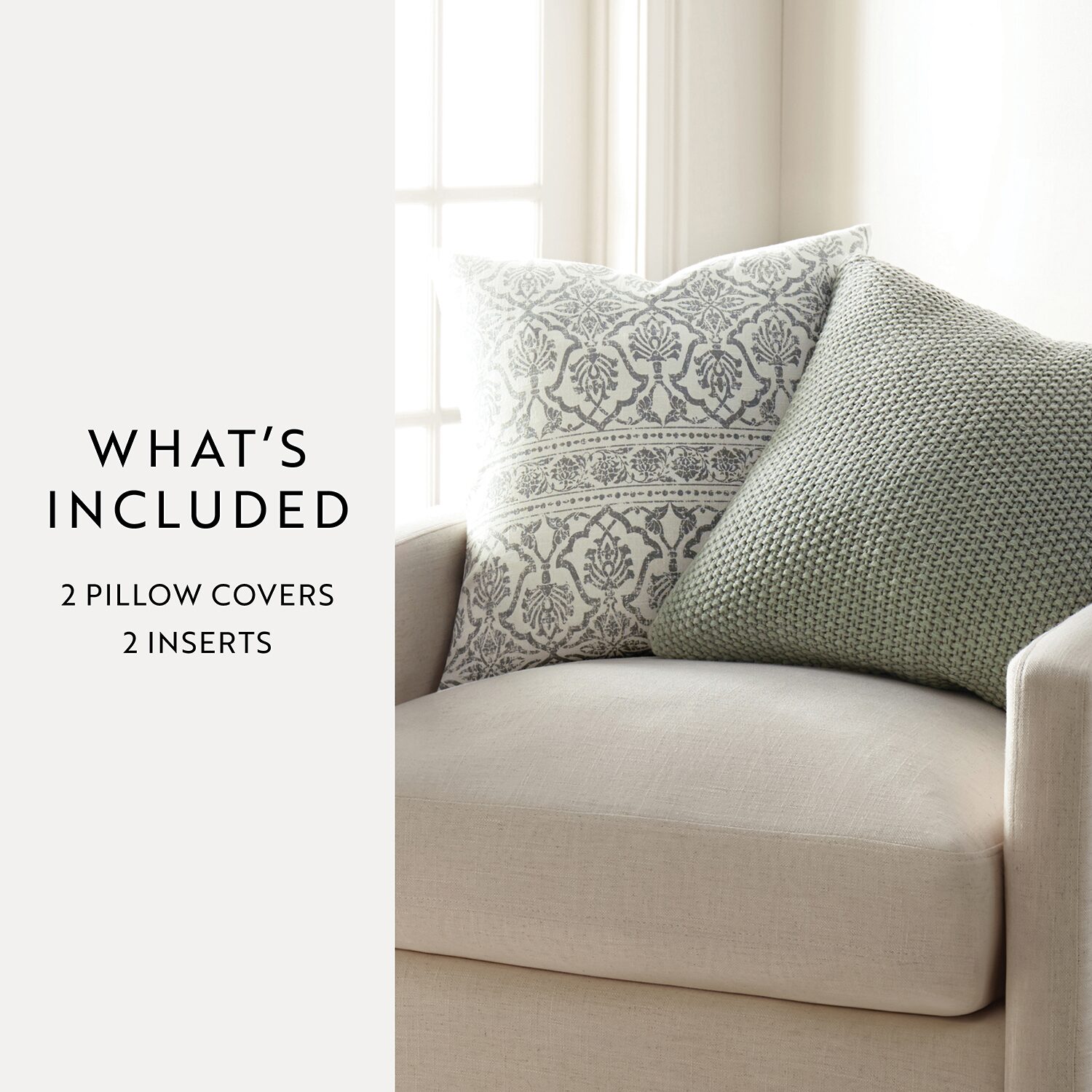 Casual Comfort Seed Stitch Pattern  2-pc. Square Throw Pillow Set