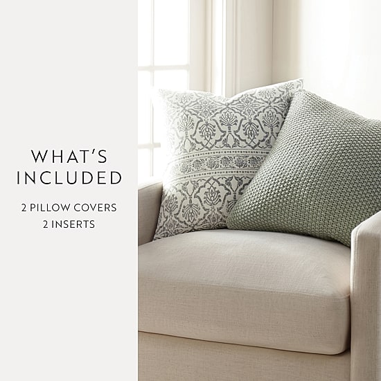 Casual Comfort Seed Stitch Pattern  2-pc. Square Throw Pillow Set