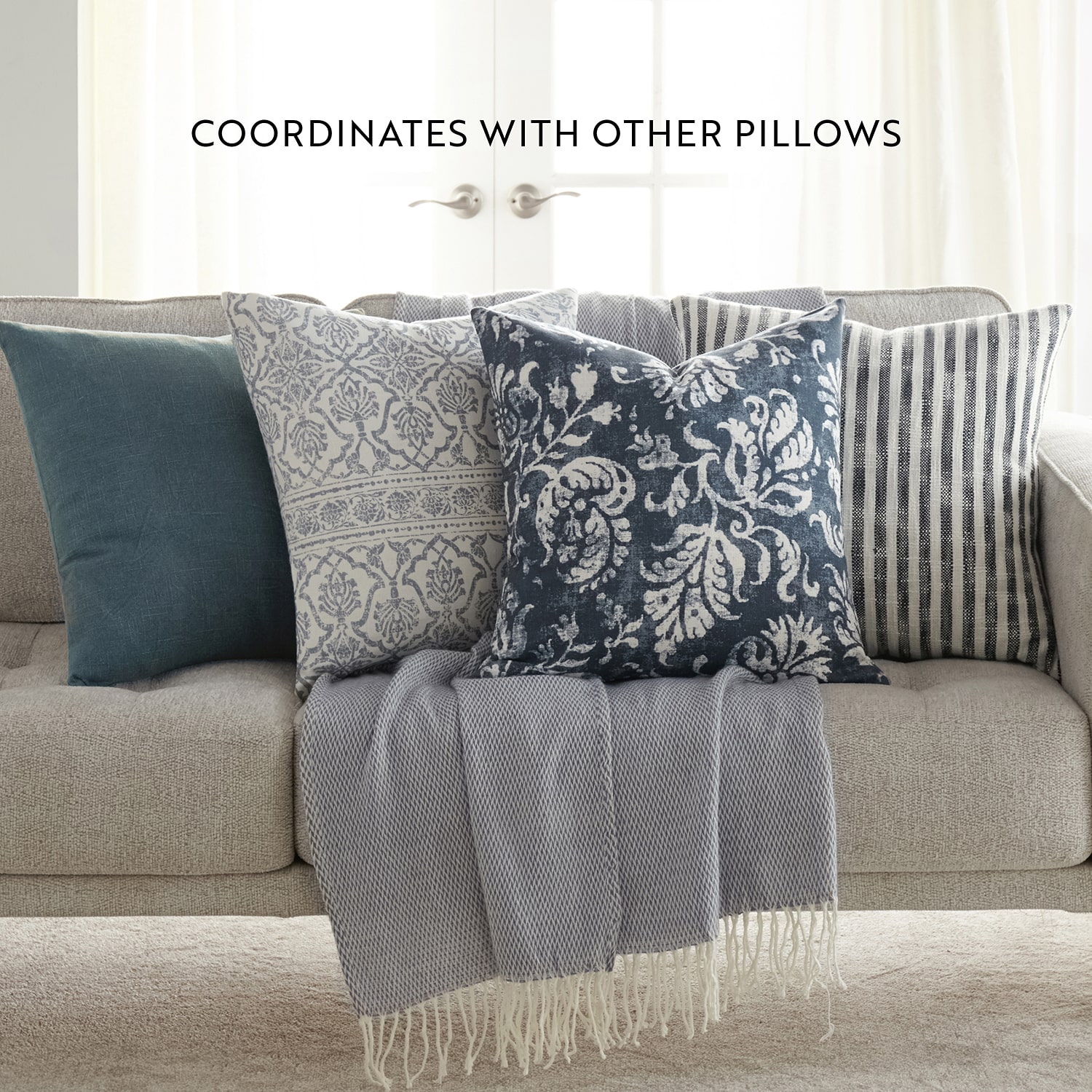 Casual Comfort Antique Floral 2-pc. Square Throw Pillow Set
