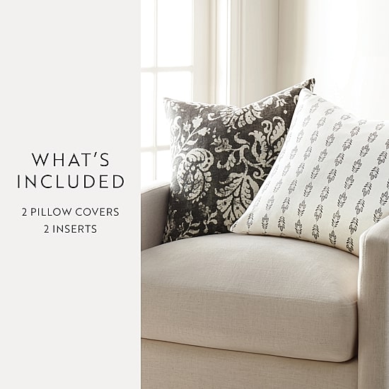 Casual Comfort Distressed Floral 2-pc. Square Throw Pillow Set