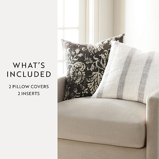 Casual Comfort Awning Stripe Yarn Dyed 2-pc. Square Throw Pillow Set