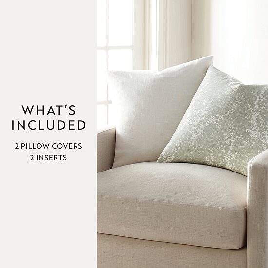 Casual Comfort Willow Cotton 2-pc. Square Throw Pillow Set
