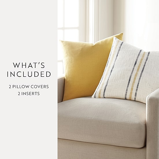 Casual Comfort Yarn Dyed Stripes 2-pc. Square Throw Pillow Set