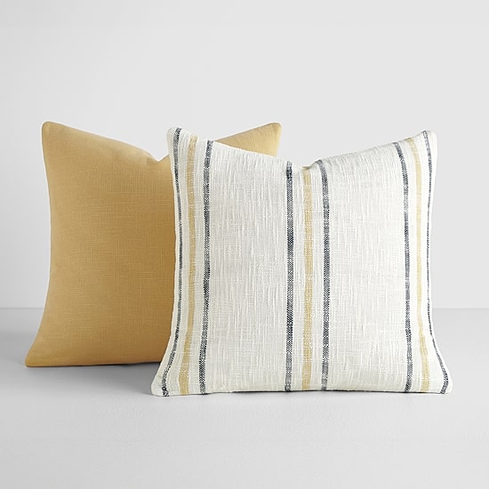 Casual Comfort Yarn Dyed Stripes 2-pc. Square Throw Pillow Set