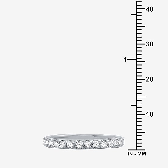 (H-I / I1) Womens 1 CT. T.W. Lab Grown White Diamond 10K Gold Eternity Wedding Band