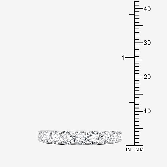 (G / Si1-Si2) Womens 2 CT. T.W. Lab Grown White Diamond 10K Gold Wedding Band
