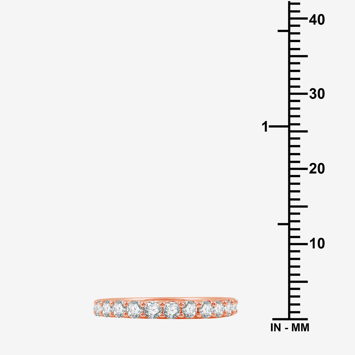 1 CT.T.W. Lab-Grown Diamond Wedding Band 10K or 14K Gold