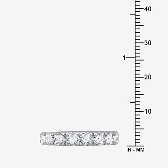 (H-I / I1) Womens 3 CT. T.W. Lab Grown White Diamond 10K Gold Wedding Band