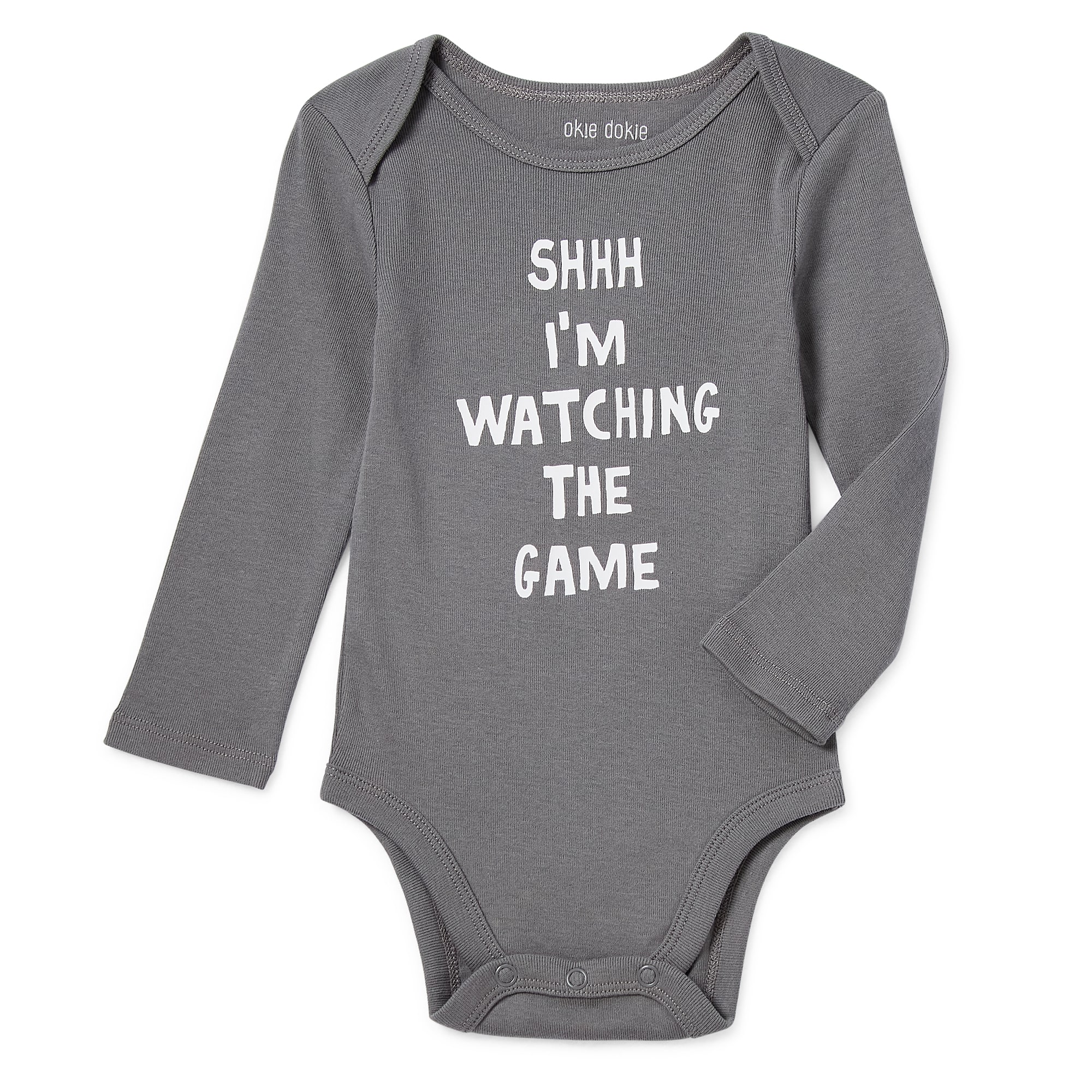 Okie Dokie Baby Unisex Crew Neck Long Sleeve Rib Bodysuit