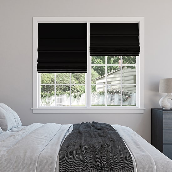 Sun Zero Morin Cordless 100% Blackout Roman Shade