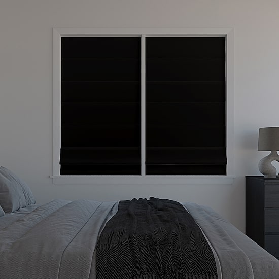 Sun Zero Morin Cordless 100% Blackout Roman Shade