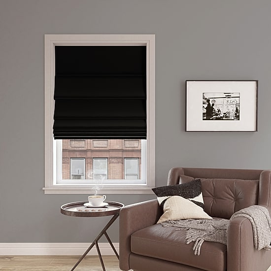 Sun Zero Morin Cordless 100% Blackout Roman Shade