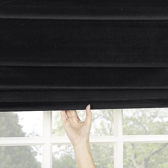 Sun Zero Morin Cordless 100% Blackout Roman Shade