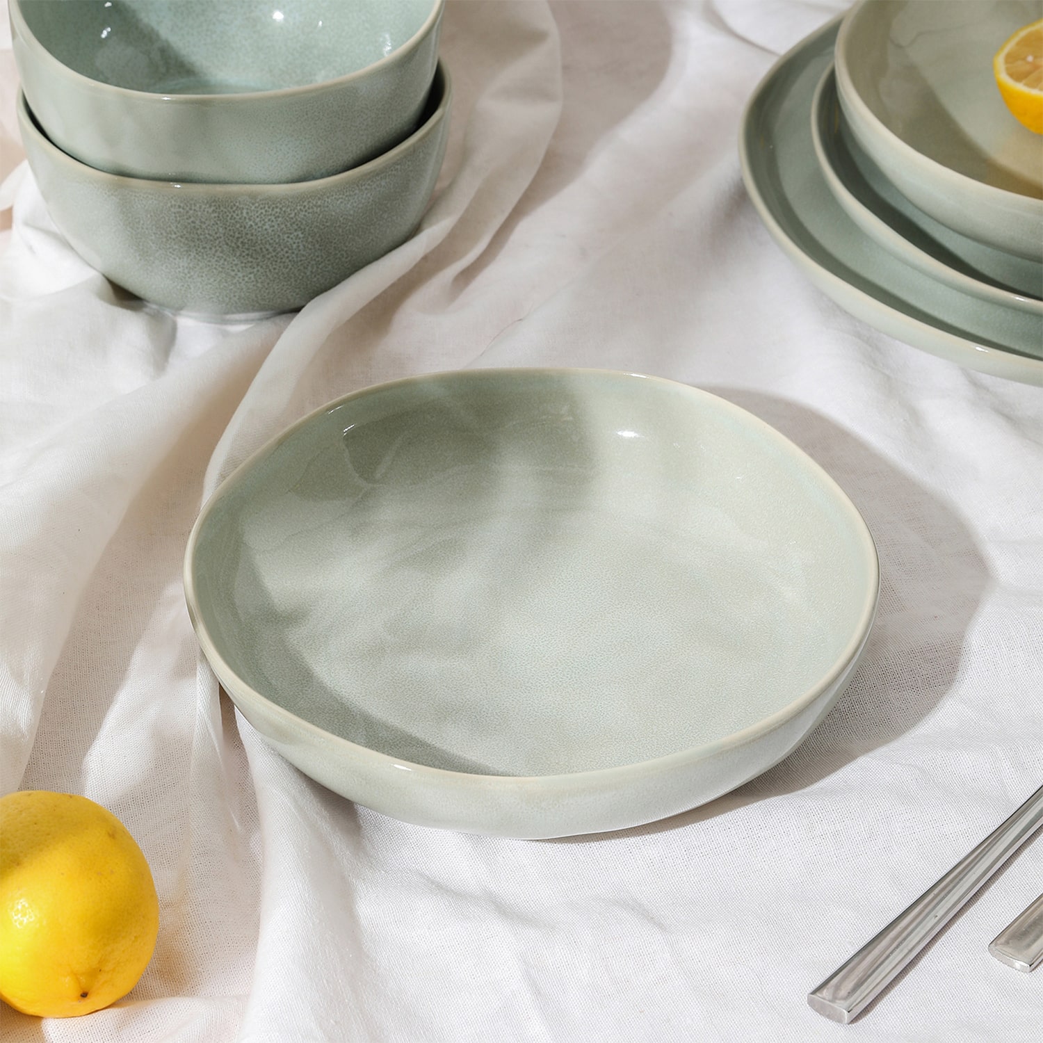 Stone + Lain Mirella 4-pc. Stoneware Pasta Bowl