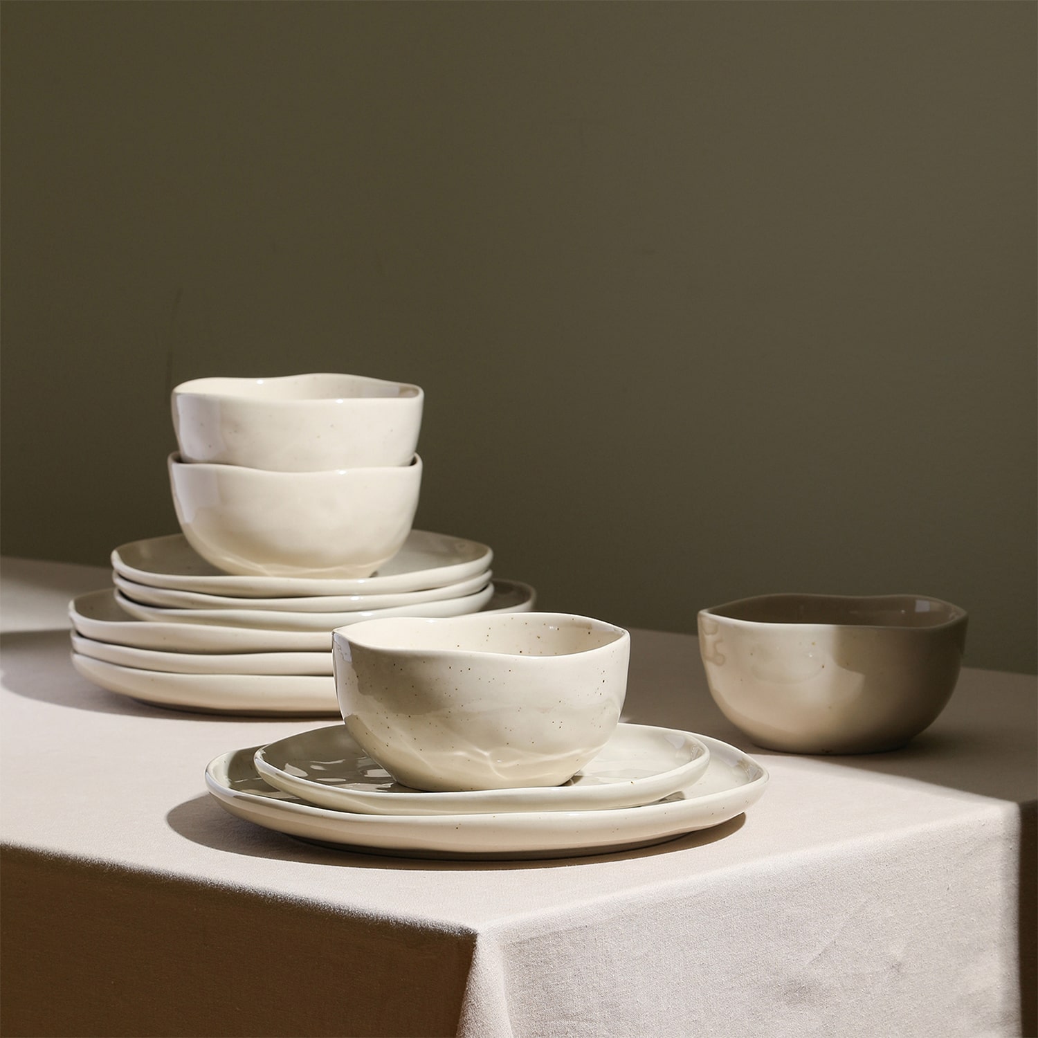 Stone + Lain Mirella 12-pc. Stoneware Dinnerware Set