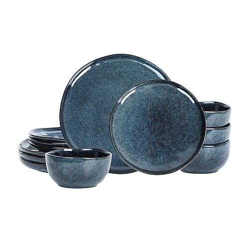 Stone Lain Mirella 12-pc. Stoneware Dinnerware Set In Blue