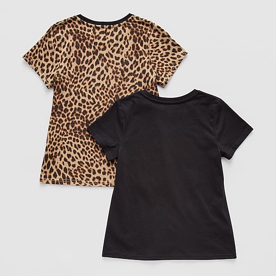 Xersion Little & Big Kid Girls Crew Neck Short Sleeve Regular Fit 2-pc. Graphic T-Shirt