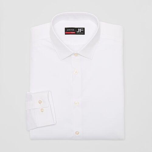 J. Ferrar Ultra Comfort Mens Slim Fit Easy Care Stretch Fabric Long Sleeve Dress Shirt In White