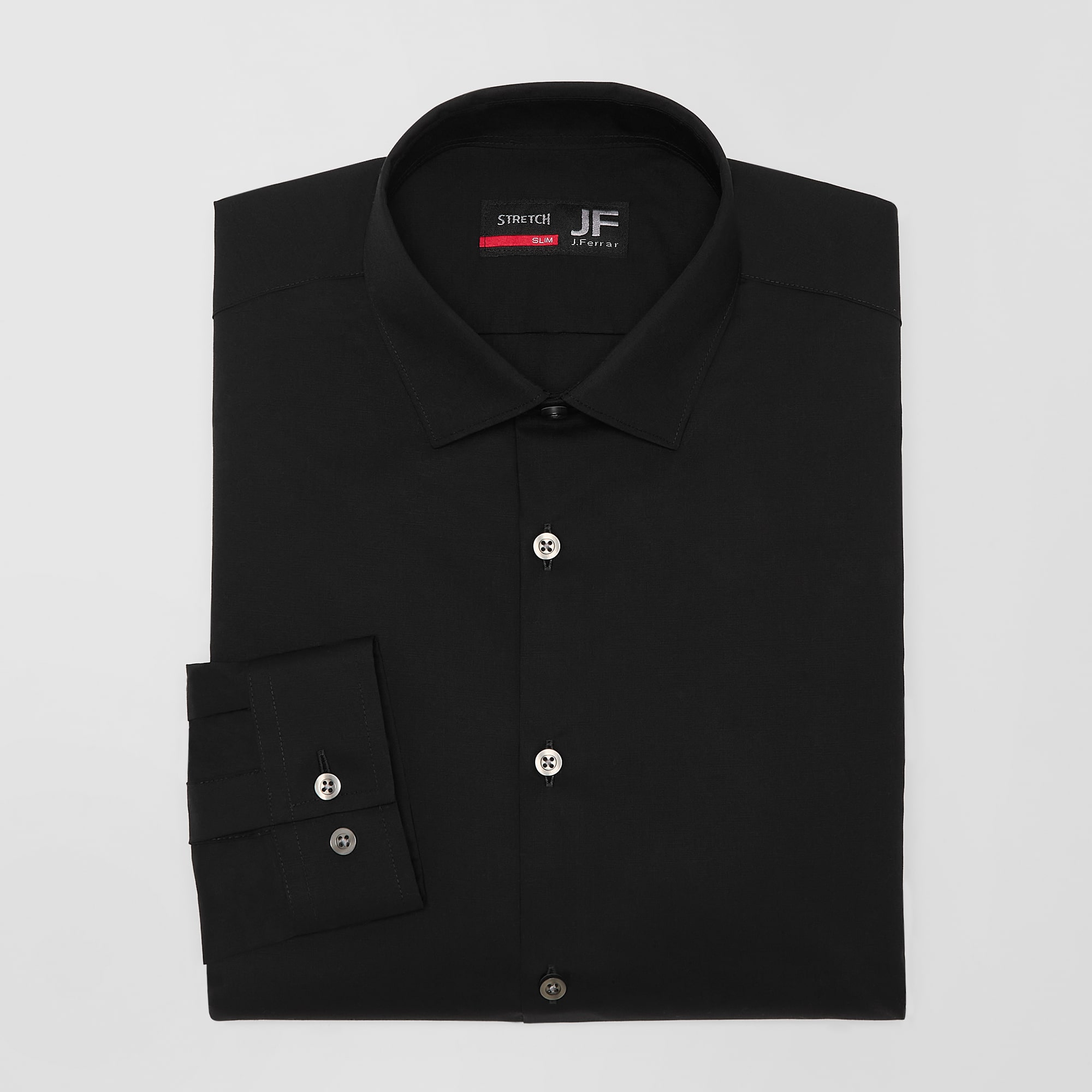J. Ferrar Ultra Comfort Mens Slim Fit STRETCH FABRIC Wrinkle Free Long Sleeve Dress Shirt