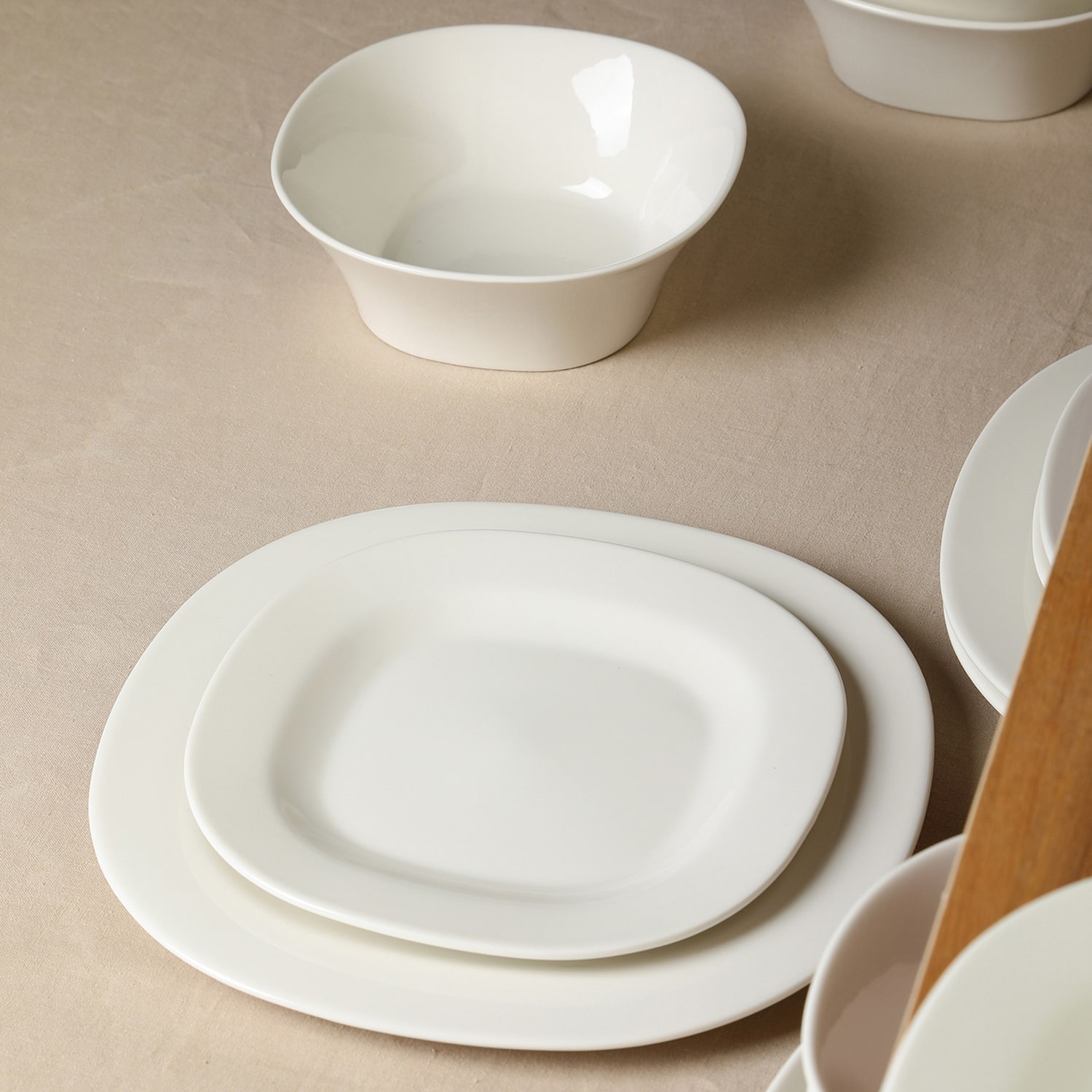 Stone + Lain Quadro 4-pc. Porcelain Salad Plate