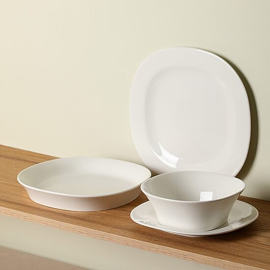 Stone + Lain Quadro 4-pc. Porcelain Dinner Plate